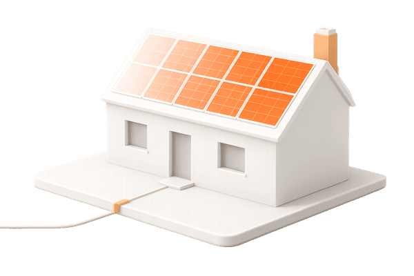 Maison avec panneaux solaires